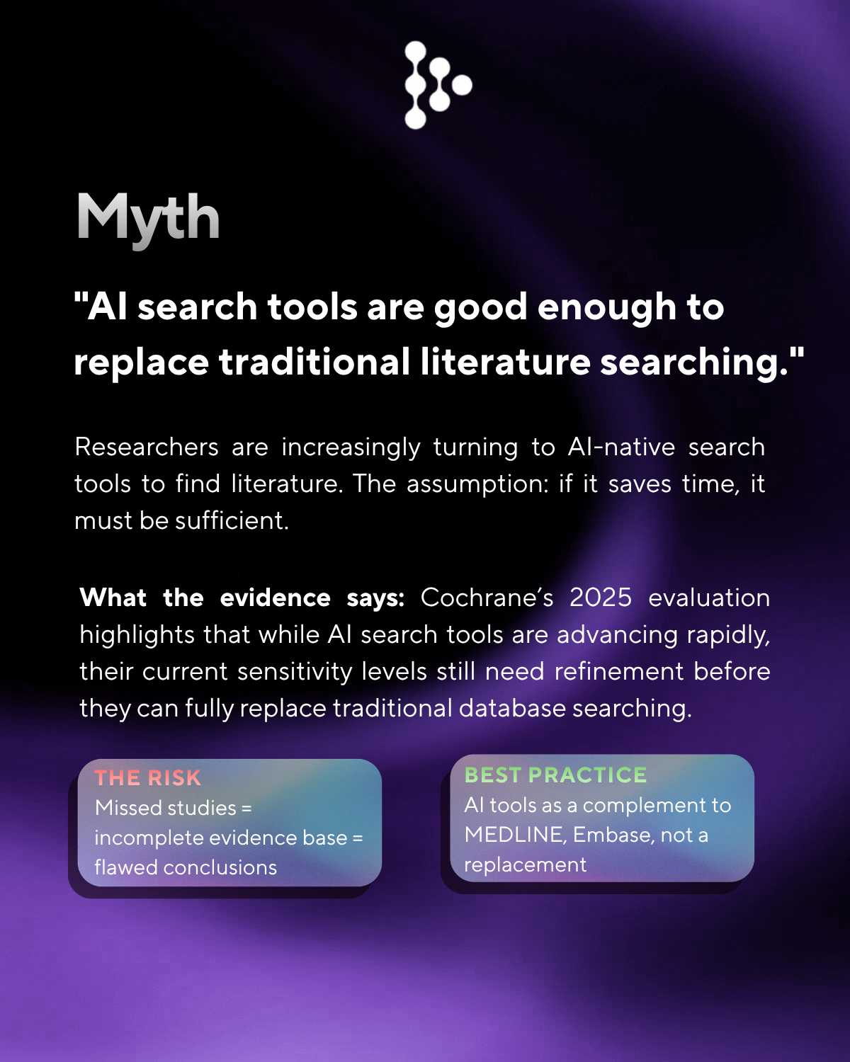 Al search tools are good enough to replace traditional literature searching.