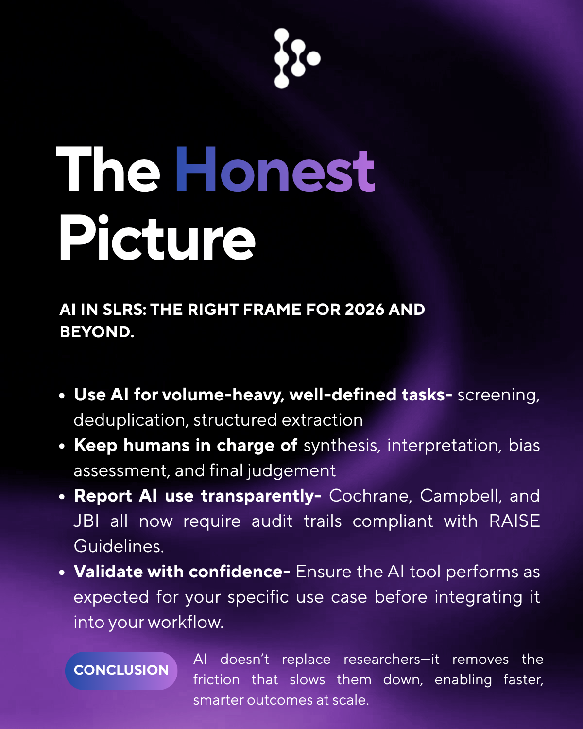 AI IN SLRS: THE RIGHT FRAME FOR 2026 AND BEYOND.